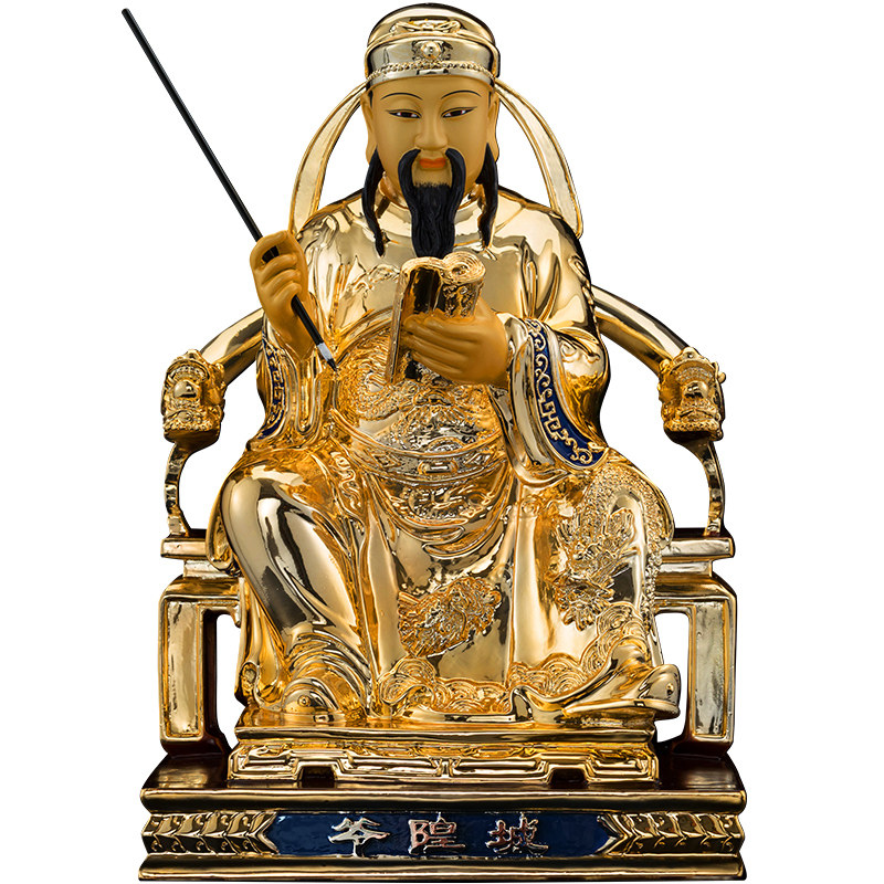 纯铜城隍爷神像家用摆件