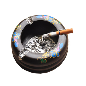 个性创意 泰国实木烟缸 时尚复古 大象烟灰缸 大号礼品 高档摆设