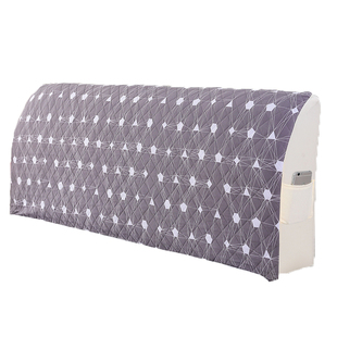 全包床头罩布艺软包床头防尘罩1.5米1.8米弹力靠背套实木床头罩