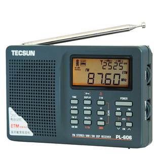 Tecsun/德生 PL-606学生四级四六级英语听力考试专用收音机高考广播半导体老人便携式老年人袖珍可充电小型fm