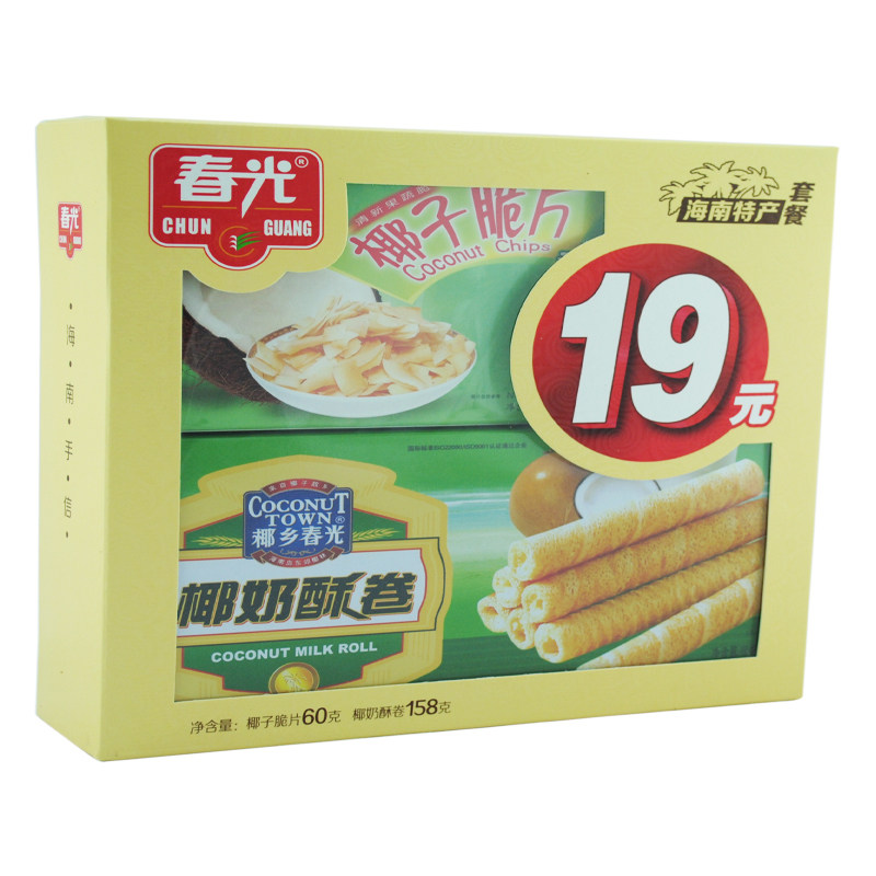 春光海南特产椰子脆片零食食品