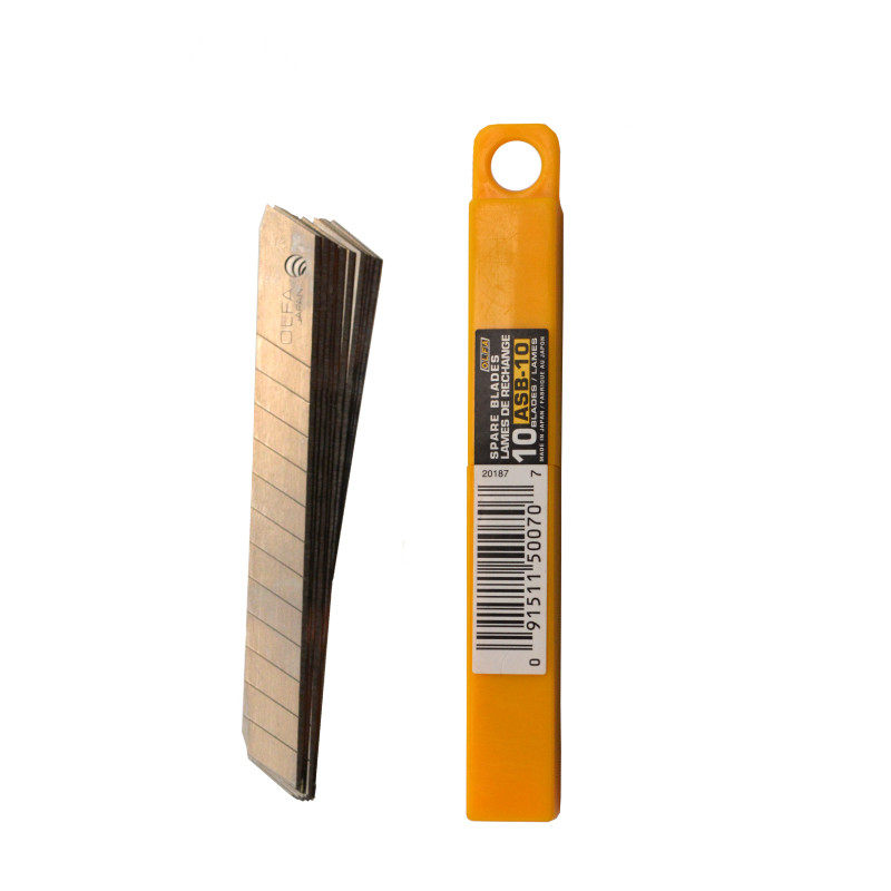 正品日本进口OLFA小号美工刀片9MM墙纸刀片/贴膜刀片ASB-10