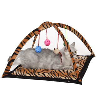 新品Elite豹纹帐篷小型犬猫咪猫窝嬉戏泰迪玩具宠物用品