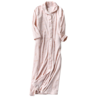 法兰绒睡袍女可爱秋冬季女生加长款加厚珊瑚绒睡裙长袖浴袍睡衣