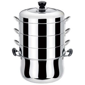 驰达正品高效节能蒸锅原味锅不锈钢三层四层复底加厚多层汤锅火锅