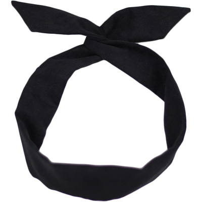 麂皮绒定制复古风交叉铁丝发带