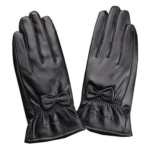 啄木鸟真皮手套女士加绒薄款单骑行秋冬防风保暖开车触屏羊皮手套