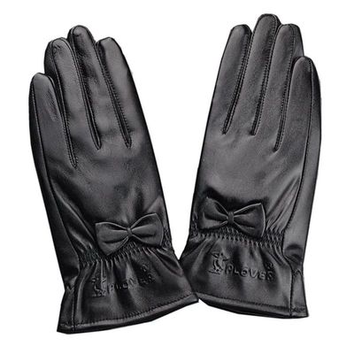 啄木鸟真皮手套女士防风开车触屏