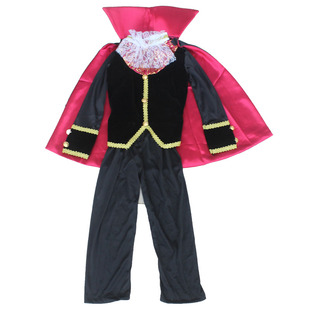 cos万圣节哥特式蝙蝠吸血鬼服儿童服装男童伯爵王子斗篷披风套装