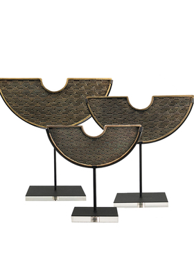 新中式风样板间酒店金属工艺品