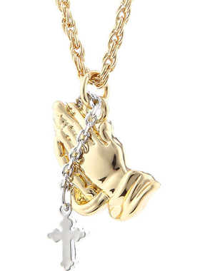 solo官方正品十字男女金项链银