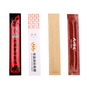 餐厅一次性牙签定制订做印logo独立包装套广告定做高档饭酒店酒楼