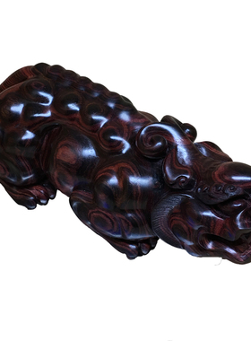 海南黄花梨招财貔貅摆件私人定制