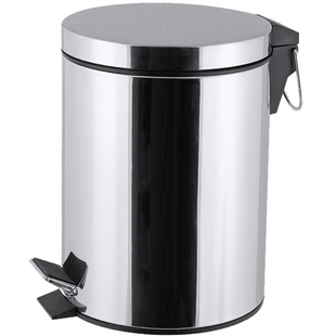 不锈钢垃圾桶脚踏式欧式创意 家用卫生间厨房客厅有盖静音5-20L