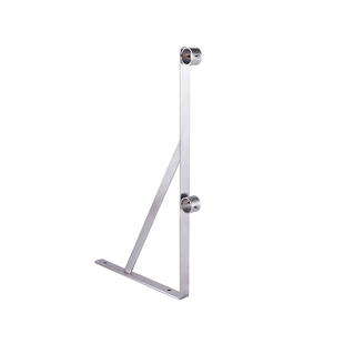 不锈钢阳台侧装三角支架窗外固定式晾衣杆外墙支撑托架外伸晾衣架