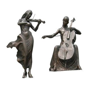 古代人物烙糖饼玻璃钢制作民俗民风铜雕商业街步行街公园户外雕塑