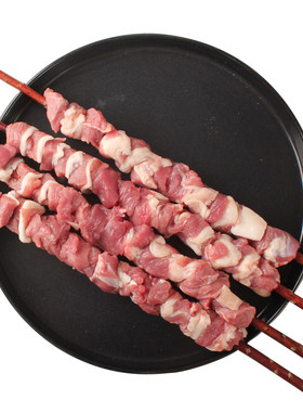 红柳枝羊肉串5串 烧烤食材新鲜烤串食品半成品北京同城团建聚餐