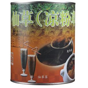 名忠仙草汁糖水罐头820g 甜品刨冰奶茶专用黑凉粉原料