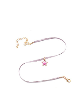 choker日韩风森系几何紫色锁骨链