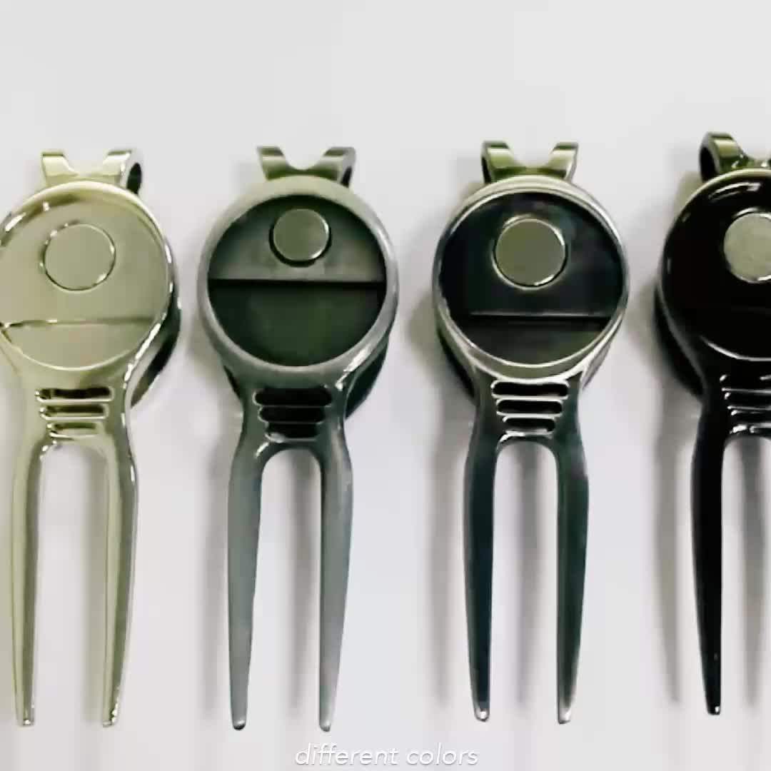 Bulk Promotional Custom Logo Metal Blank Divot Tool Golf Ball Markers