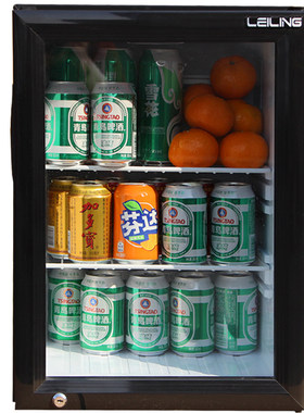 40L冷率吸收式酒店客房冰箱玻璃门迷你静音小冰柜冷藏透明保鲜柜