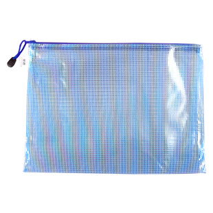 a4透明网格袋文件拉链袋大容量学生试卷收纳袋书袋办公用品公文档案资料袋文件夹多层防水产检病例袋文具批发