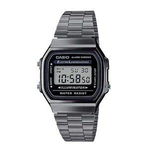 【纯黑有格调】卡西欧casio 复古小方块 电子手表男A168WGG-1A/1B