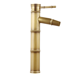 瓷师傅卫浴 欧式仿古全铜加高竹节台上盆水龙头竹节龙头冷热水