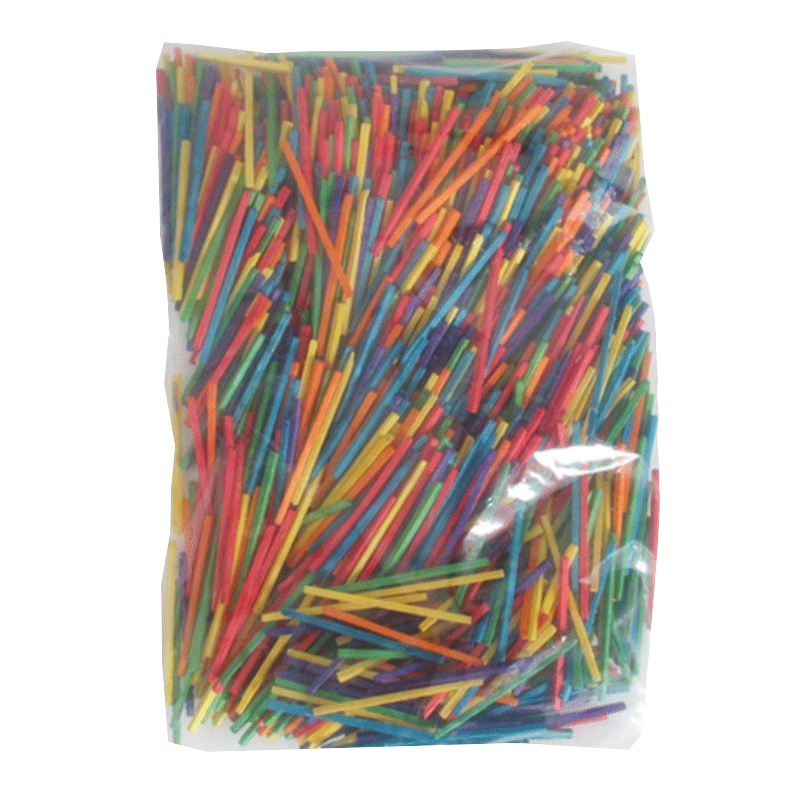 火柴棒拼装材料 幼儿园算数棒雪糕棒小木棒棍 彩色火柴棒1000支