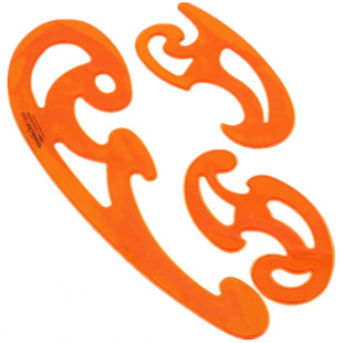 科灵曲线板三件套 云型尺 云尺 漫画曲线尺 设计绘图模板 大云尺