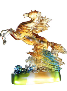 六合春琉璃壮志凌云商务工艺品