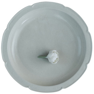 玩物志 仿宋 超雅致 草木灰釉餐盘 壶承 葵口碟 茶食碟中式点心碟