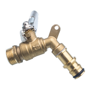 久业品牌全铜洗车专用龙头带锁水龙头 4分奶嘴接户外防盗水铜水嘴