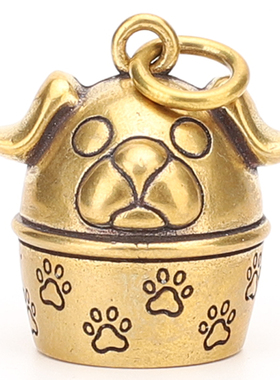 旺福十二小狗挂件齐圣堂纯黄铜