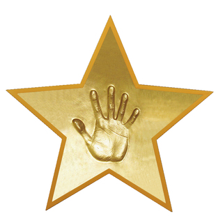 商务手模手印泥五角星手模签到仪式明星手印快干手印泥金手印包邮