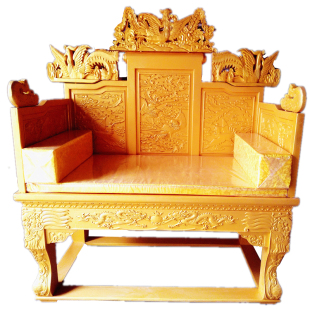 明清古典仿古皇后椅帝王椅龙椅凤椅 女王椅皇宫椅黄金漆宝座沙发