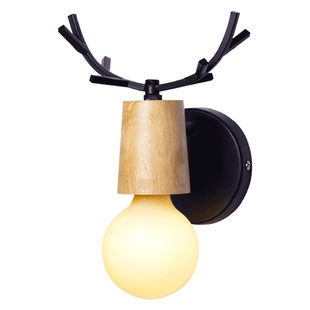 壁灯北欧床头卧室客厅门灯创意个性过道走廊楼梯阳台墙挂小鹿头灯LED壁挂灯电视背景墙灯麋鹿装饰灯感应壁灯