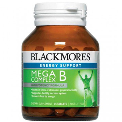 新西兰直邮Blackmores澳佳宝高能复合维生素75粒Mega B Complex