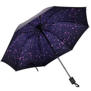 星空情侣抗风防暴雨商务折叠伞