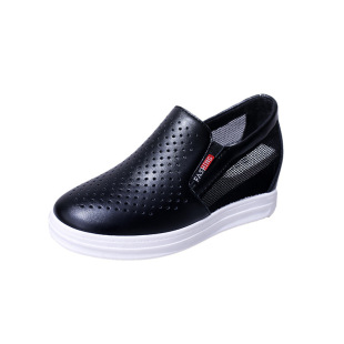 内增高女鞋2026夏季季新款韩版休闲懒人鞋一脚蹬单鞋透气小白鞋女