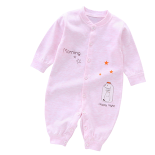 婴儿连体衣装新款春秋季衣服男女宝宝0-3-6-12个月新生儿哈衣爬服