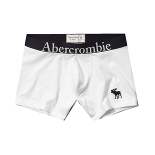 af内裤平角四角美国abercrombie fitch正品AF男士棉修身大鹿短裤