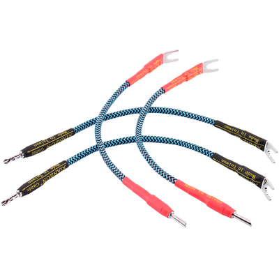 线尊 TX780单晶铜音响跳线双线分音连接线发烧级音箱喇叭线桥接片