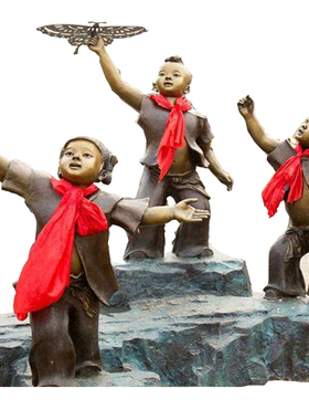 小孩玻璃钢户外雕塑园林景观