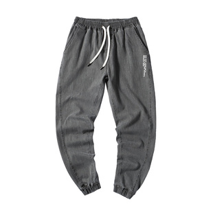 2025年新款春季薄款九分哈伦宽松韩版潮牌陈冠希牛仔裤男个性百搭