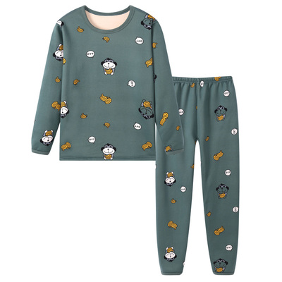 儿童保暖内衣套装加绒冬季