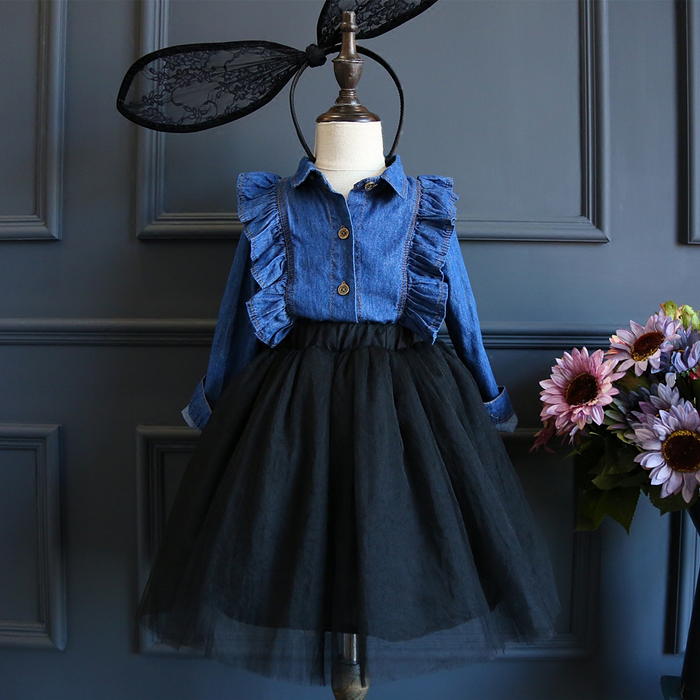 Chemise fille à manche longue en toile - Ref 2084903 Image 1