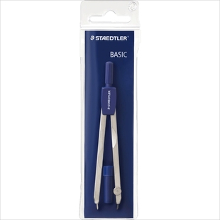 德国施德楼小学生圆规钝角安全针脚550 50可夹铅笔专业绘图圆规学生用圆规初中生多功能六年圆规替换笔芯