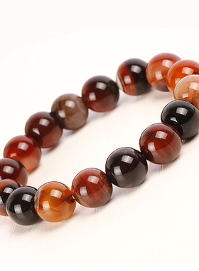 原石缠丝玛瑙配饰生日礼物佛珠