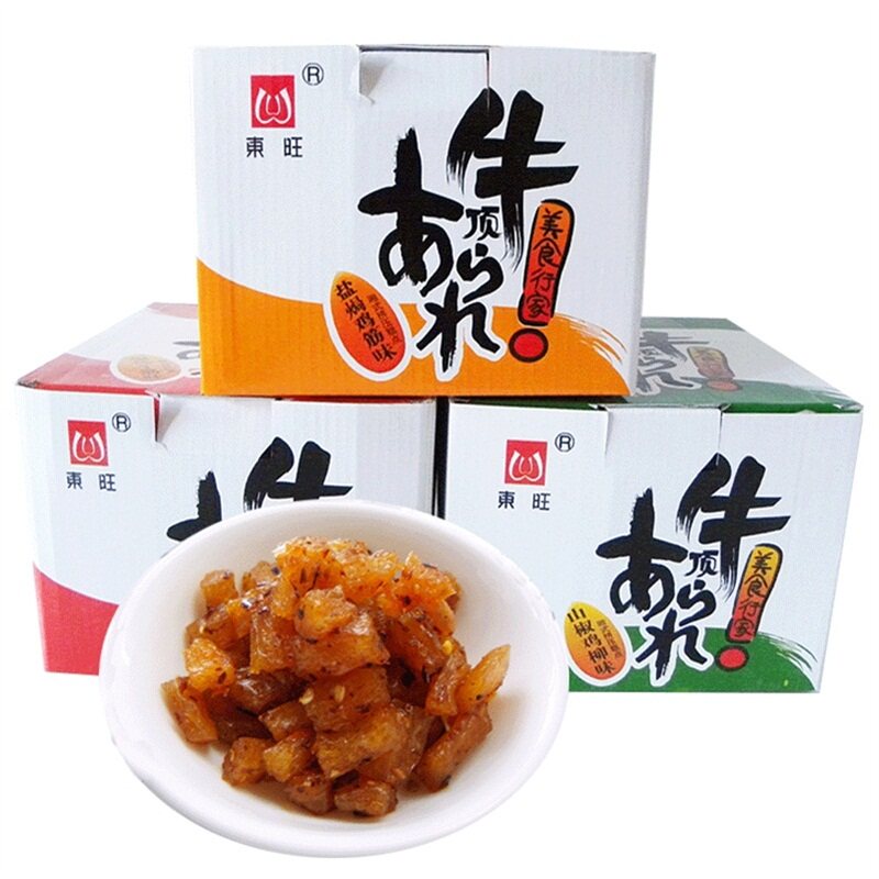 东旺新款顶牛素爆炒牛筋味辣条辣片湖南特产零食35gx20袋盒
